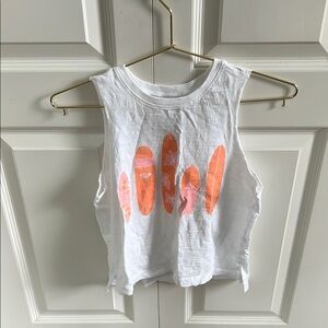 Roxy Kids White and Orange Sleeveless Top